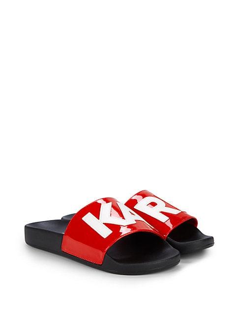 Karl Lagerfeld Paris Logo Slide Sandals