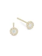 Casa Reale Diamond And 14k Yellow Gold Round Stud Earrings