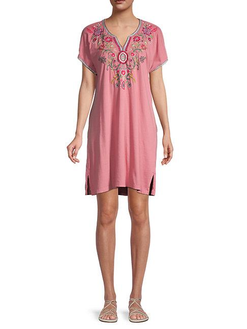 Johnny Was Hulda Easy Embroidery Tunic Dress