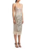 Reed Krakoff Tulle Painted Feather Dress