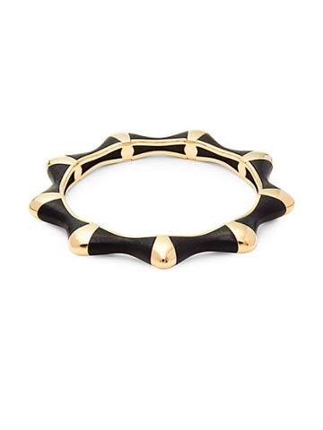 Estate Fine Jewelry Oakgem 18k Gold Bangle Bracelet