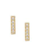 Saks Fifth Avenue 14k Yellow Gold & Diamond-embellished Earrings