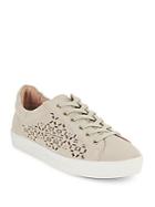Joie Laser Cutout Leather Sneakers