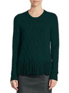 Akris Fringed-knit Pullover