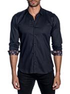 Jared Lang Trim-fit Paisley-trim Cotton Sport Shirt
