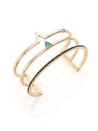 Jules Smith Multi-row Turquoise & Crystal Cuff Bracelet