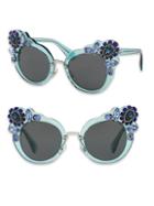 Miu Miu 52mm Crystal-embellished Cat-eye Sunglasses