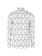 Brioni Rose-print Silk & Cotton Shirt