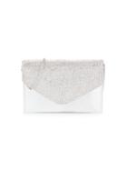 Badgley Mischka Embellished Metallic Convertible Envelope Clutch
