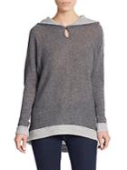 Cashmere Saks Fifth Avenue Knit Cashmere Hooded Sweater