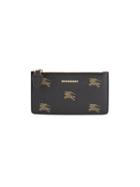 Burberry Somerset Logo Pebbled Leather Card Case