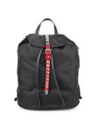Prada Studded Leather-trim Flap Backpack