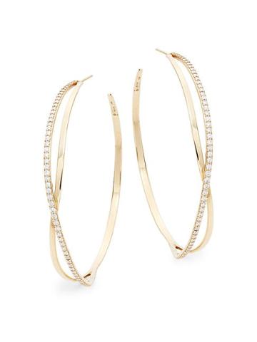 Lana Jewelry Flawless Mirage 14k Yellow Gold & Diamond Hoop Earrings