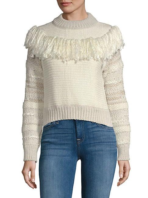 Lanvin Fringed Wool-blend Sweater