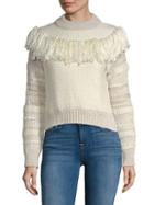 Lanvin Fringed Wool-blend Sweater