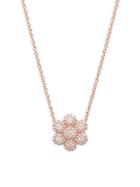 Diana M Jewels 14k Rose Gold & 0.47 Tcw Diamond Flower Pendant Necklace