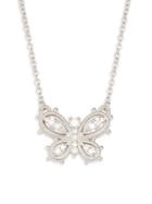 Judith Ripka Little Luxuries Sterling Silver & Diamond Butterfly Necklace