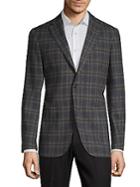 Saks Fifth Avenue Made In Italy Plaid Wool Sportcoat