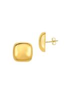 Saks Fifth Avenue 14k Yellow Gold Domed Square Stud Earrings