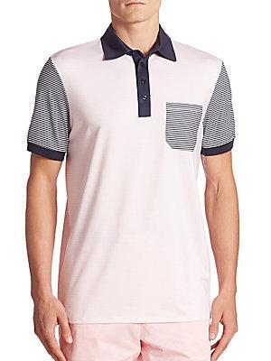 G/fore Striped Contrast Collar Polo
