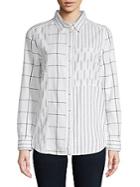 French Connection Maras Mixed Pattern Cotton Button-down Shirt