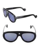 Moncler Blanche 55mm Shield Sunglasses