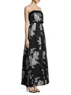 Laundry By Shelli Segal Floral Jacquard Ball Gown