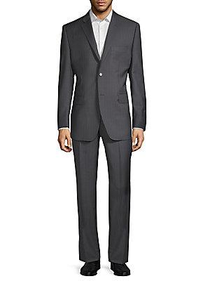 Saks Fifth Avenue Wool Pinstripe Suit