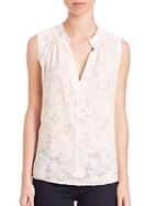 Rebecca Taylor Lace Sleeveless Top