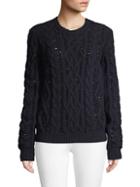 Valentino Metallic Wool & Cashmere Blend Sweater