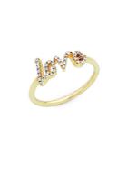 Meira T Diamond And 14k Yellow Gold Love Ring