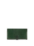 Herm S Vintage Green Lizard Bearn Wallet