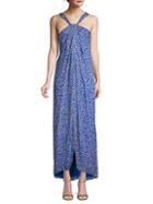 Diane Von Furstenberg Leaf-print Silk Maxi Dress