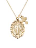 Saks Fifth Avenue Made In Italy 14k Yellow Gold Mary Pendant Necklace