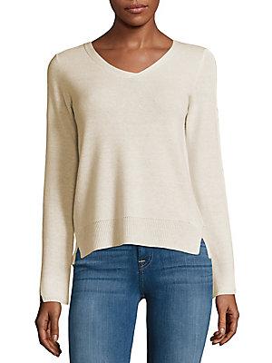 Inhabit V-neck Linen And Cashmere Sweater