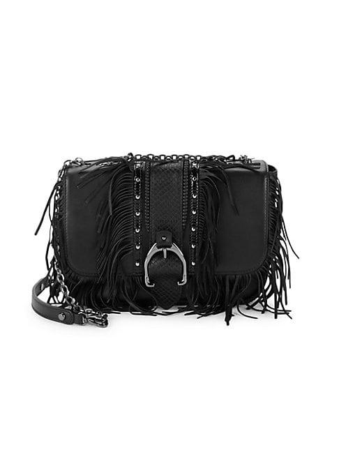 Longchamp Fringed Leather Shoulder Bag