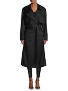 Alexander Wang Striped Belted Wool Trench Coat