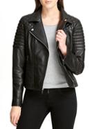Dkny Quilted Leather Biker Jacket