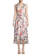 Calvin Klein Collection Floral Chiffon Maxi Dress