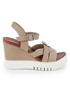 Mia Marcela Faux-leather Wedge Sandals