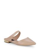 Donna Karan Point-toe Leather Mules