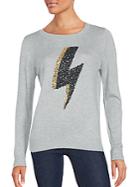 Saks Fifth Avenue Thunder Bolt Sequin Sweater