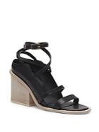 Tibi Leather Open-toe Block-heel Sandals