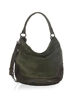 Frye Melissa Whipstitch Leather Hobo Handbag