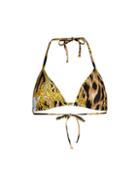 Versace Leopard-print String Bikini Top
