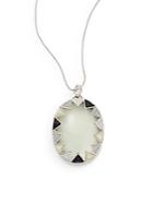 House Of Harlow Pyramid & Pav&eacute; Oval Cabochon Pendant Necklace