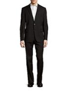 Versace Collection Classic-fit Solid Patterned Suit
