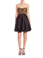 Parker Black Remi Beaded-top Party Dress
