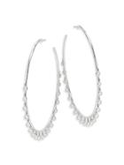 Saks Fifth Avenue Shaker 14k White Gold & Diamond Charm Hoop Earrings