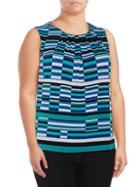 Calvin Klein Plus Geometric-print Sleeveless Top